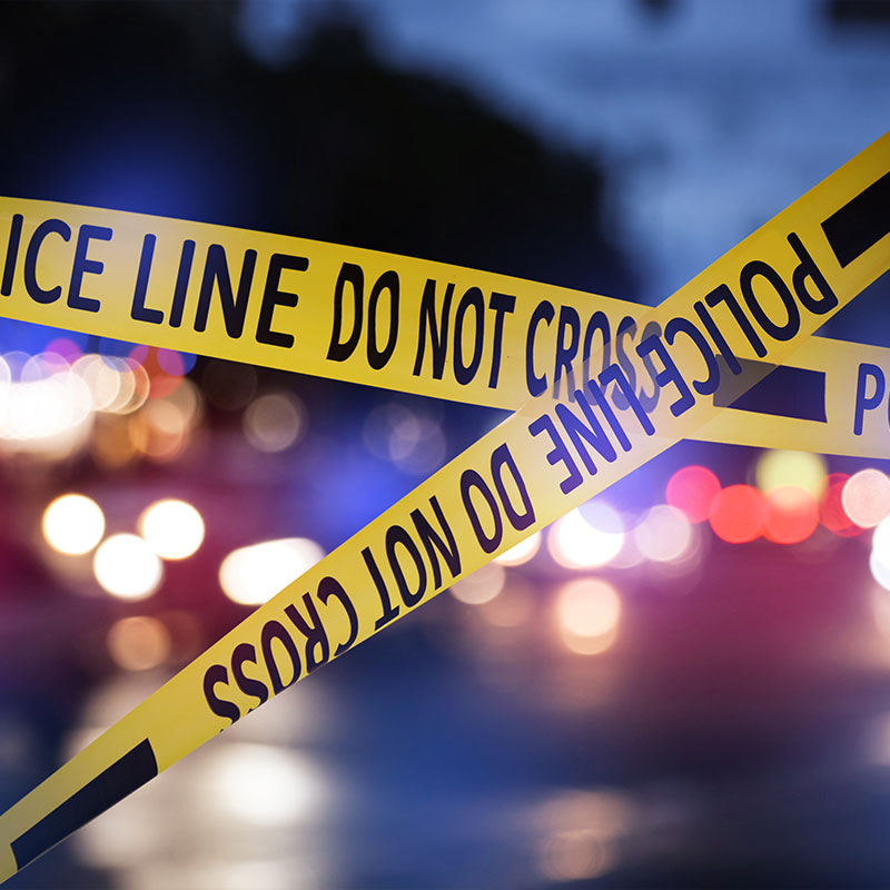 taped off crime scene